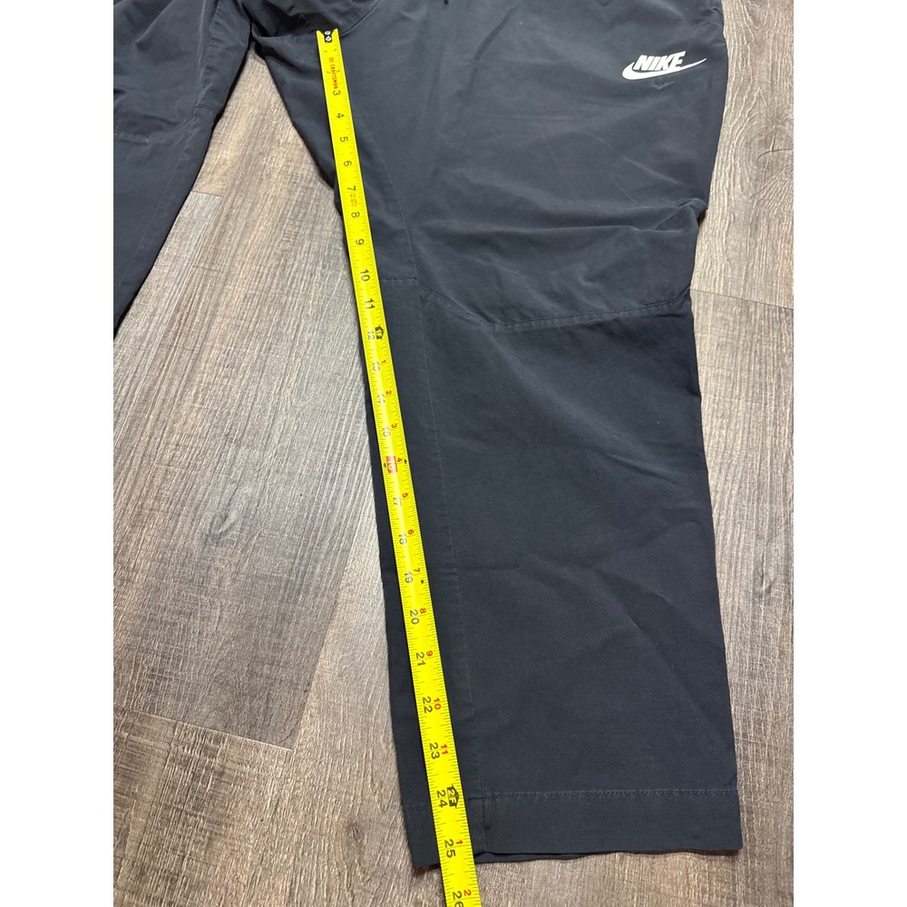 Nike Mens XXL Black Woven Sportswear Track Pants Stretch Zip Pockets - Picture 2 of 6
